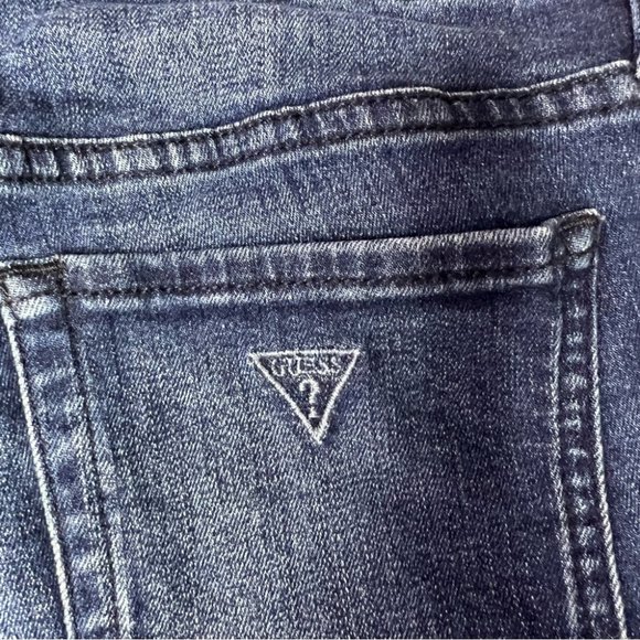 Guess jeans curvy Sophia skinny denim blue faded wash triangle logo iconic - Picture 5 of 11